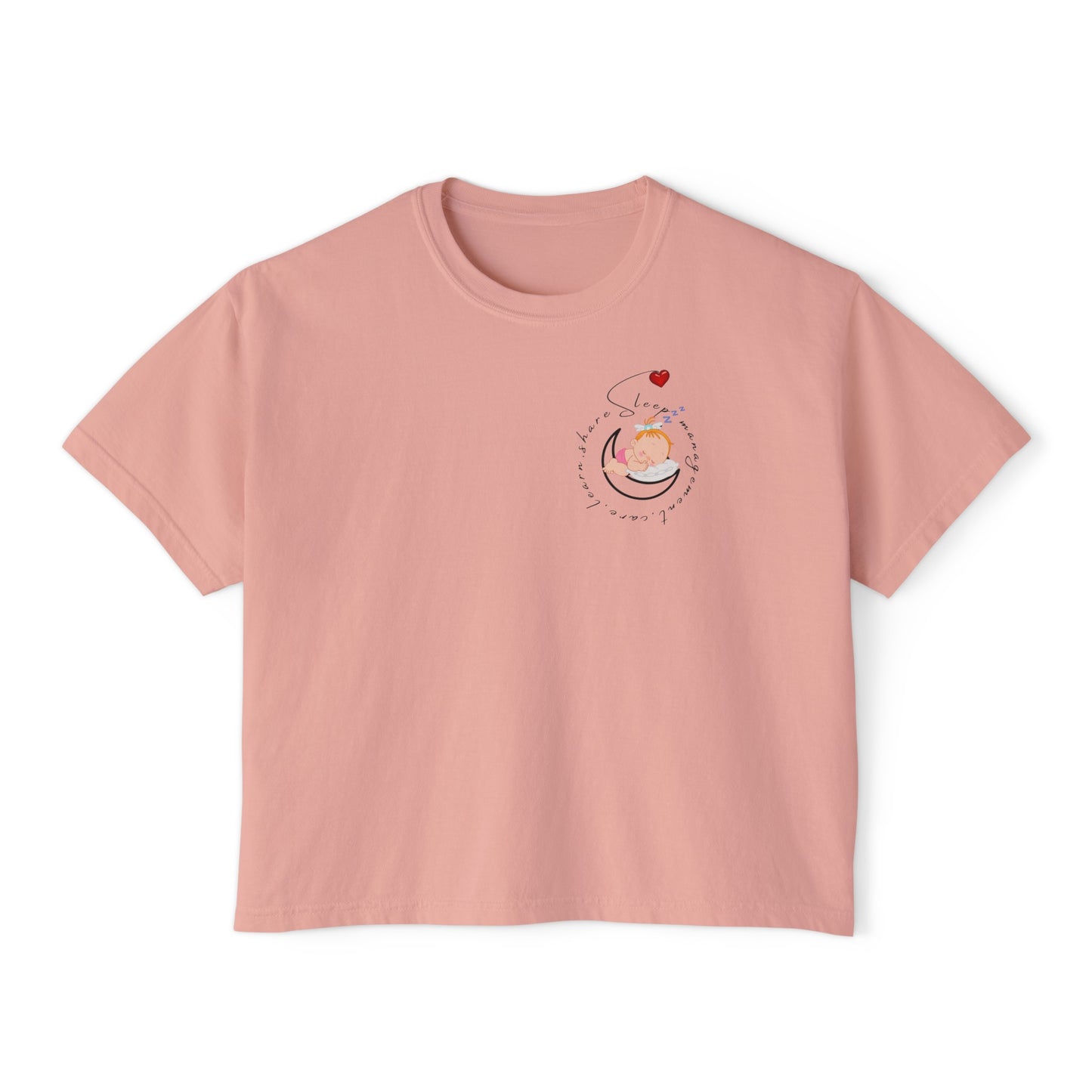 Women's Boxy Tee with Back Print - There's Something Good In Every Day