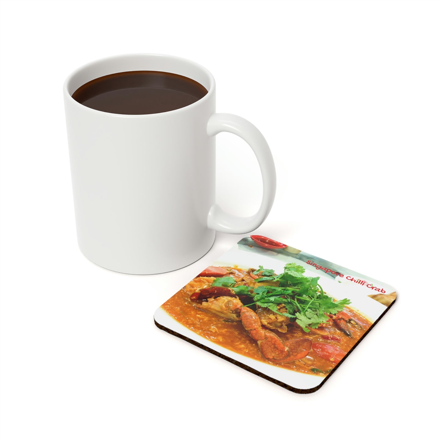 Cork Back Coaster - SG Food Series (Chilli Crab)