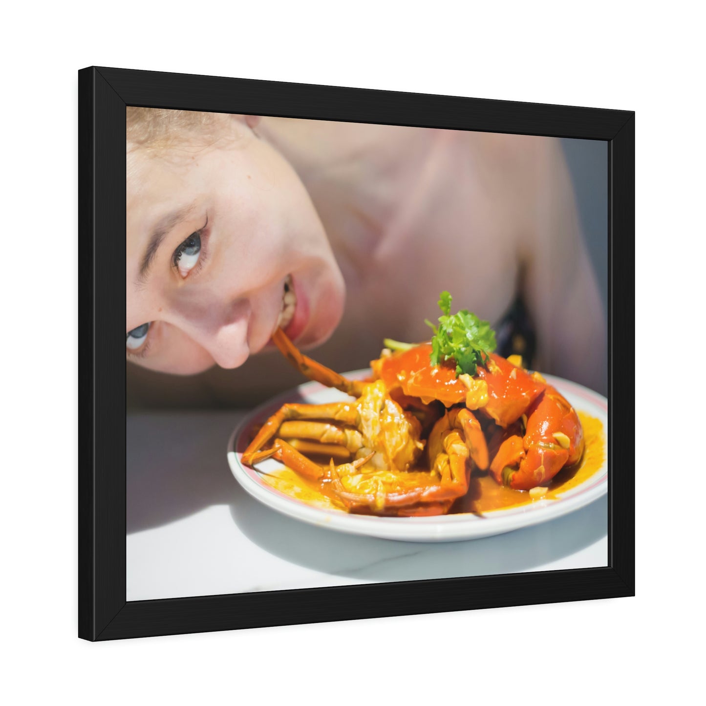 Framed Paper Poster - SG Food Series (Chilli Crab)