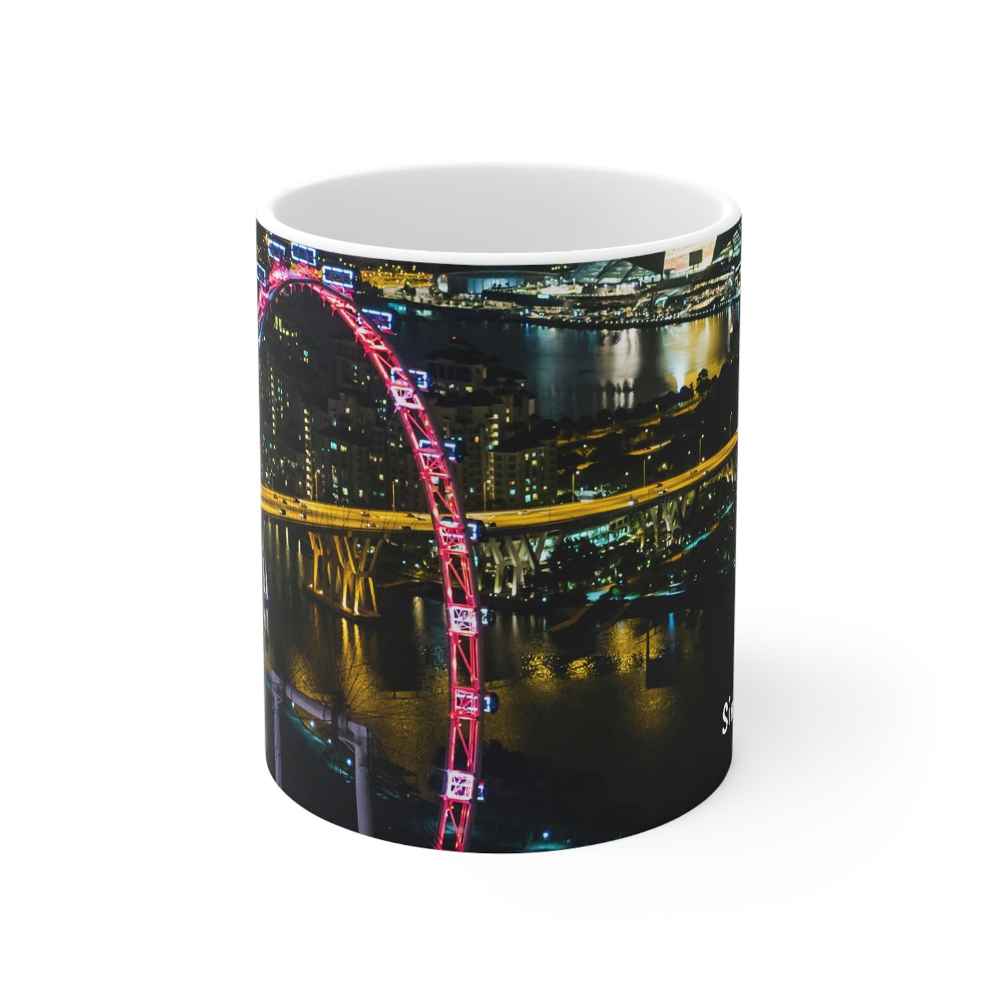 Classic Ceramic Mug - SG Series (Singapore Flyer - Night View)