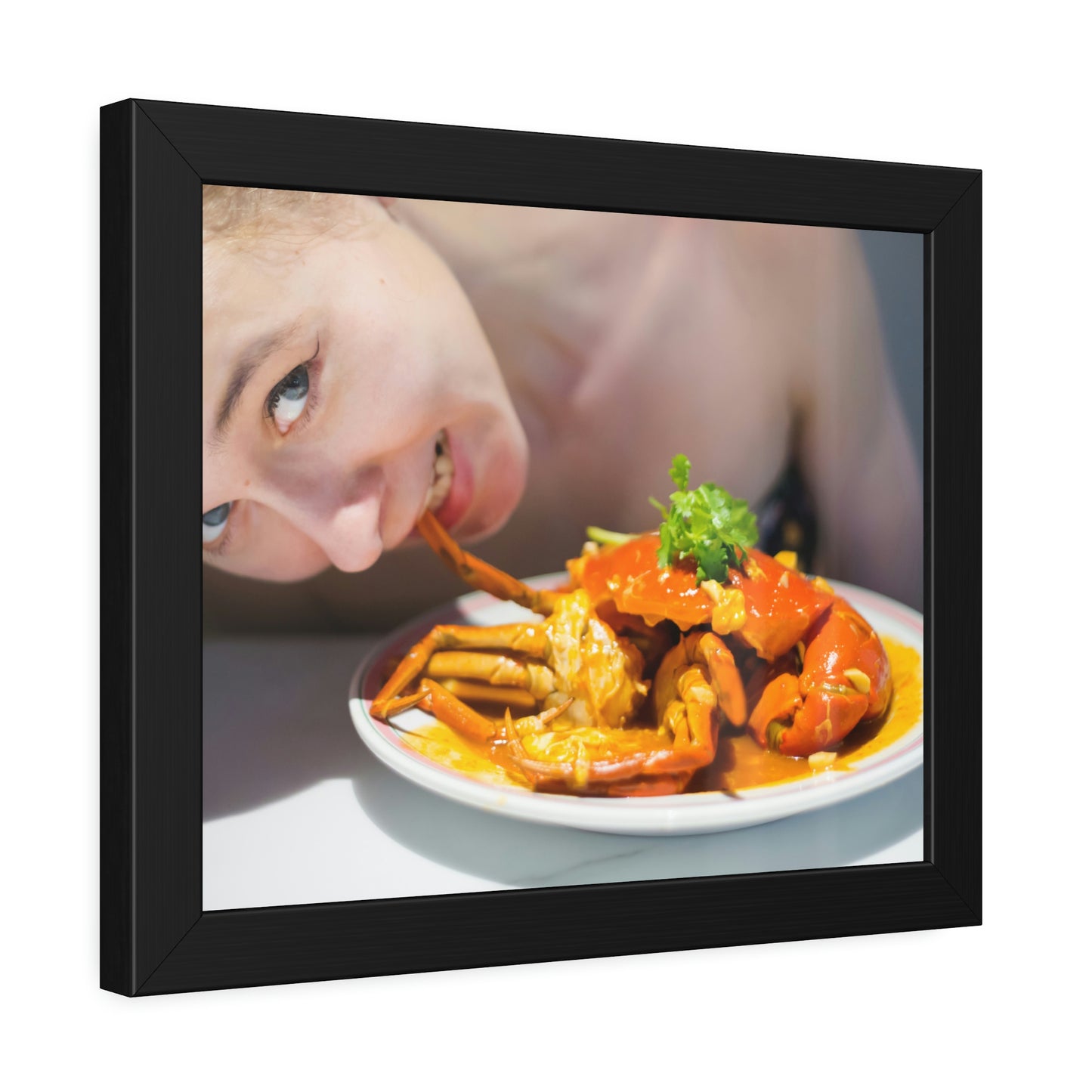 Framed Paper Poster - SG Food Series (Chilli Crab)