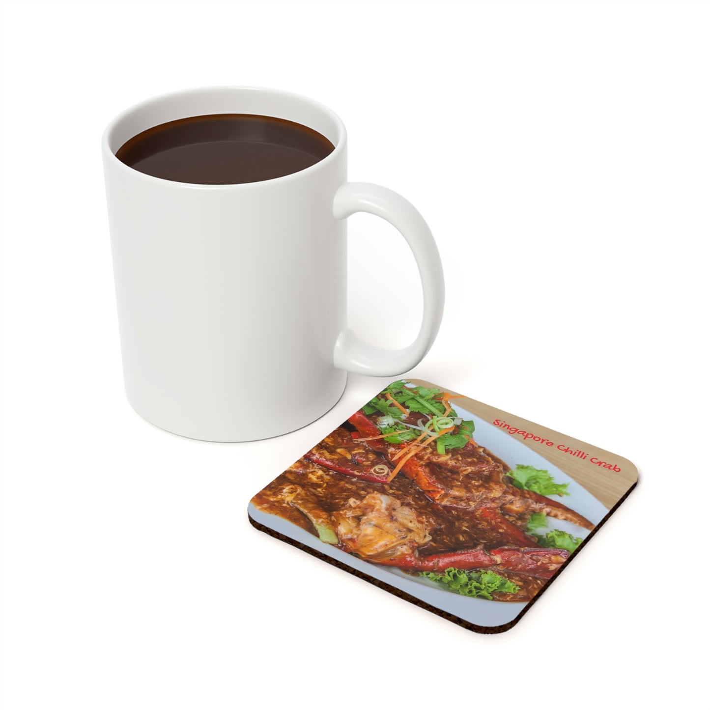 Cork Back Coaster - SG Food Series (Chilli Crab)