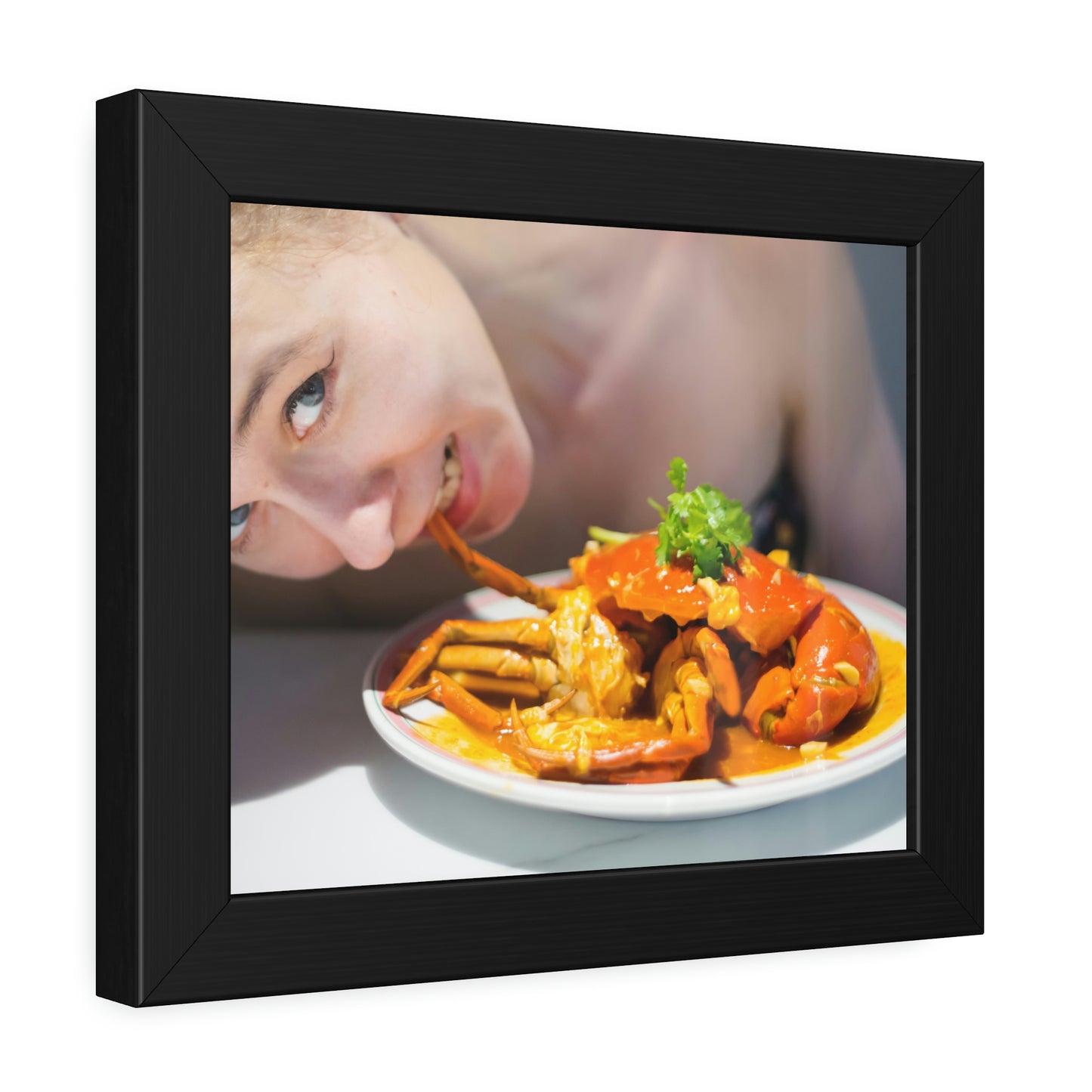 Framed Paper Poster - SG Food Series (Chilli Crab)