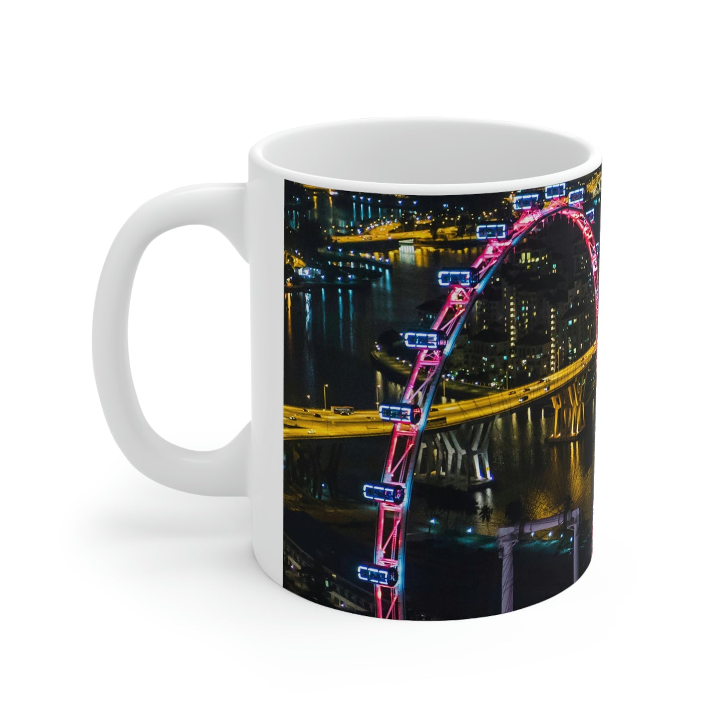 Classic Ceramic Mug - SG Series (Singapore Flyer - Night View)
