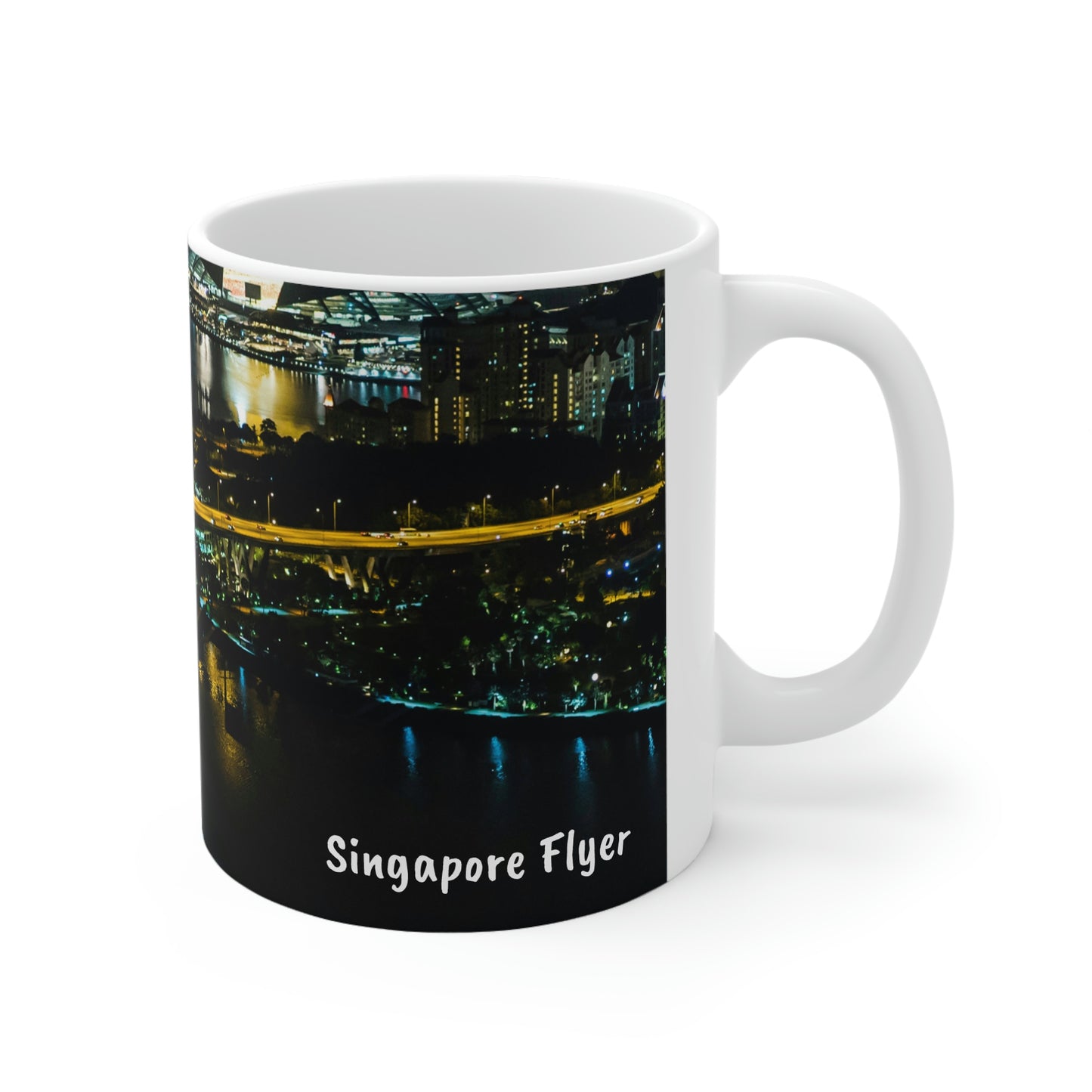 Classic Ceramic Mug - SG Series (Singapore Flyer - Night View)
