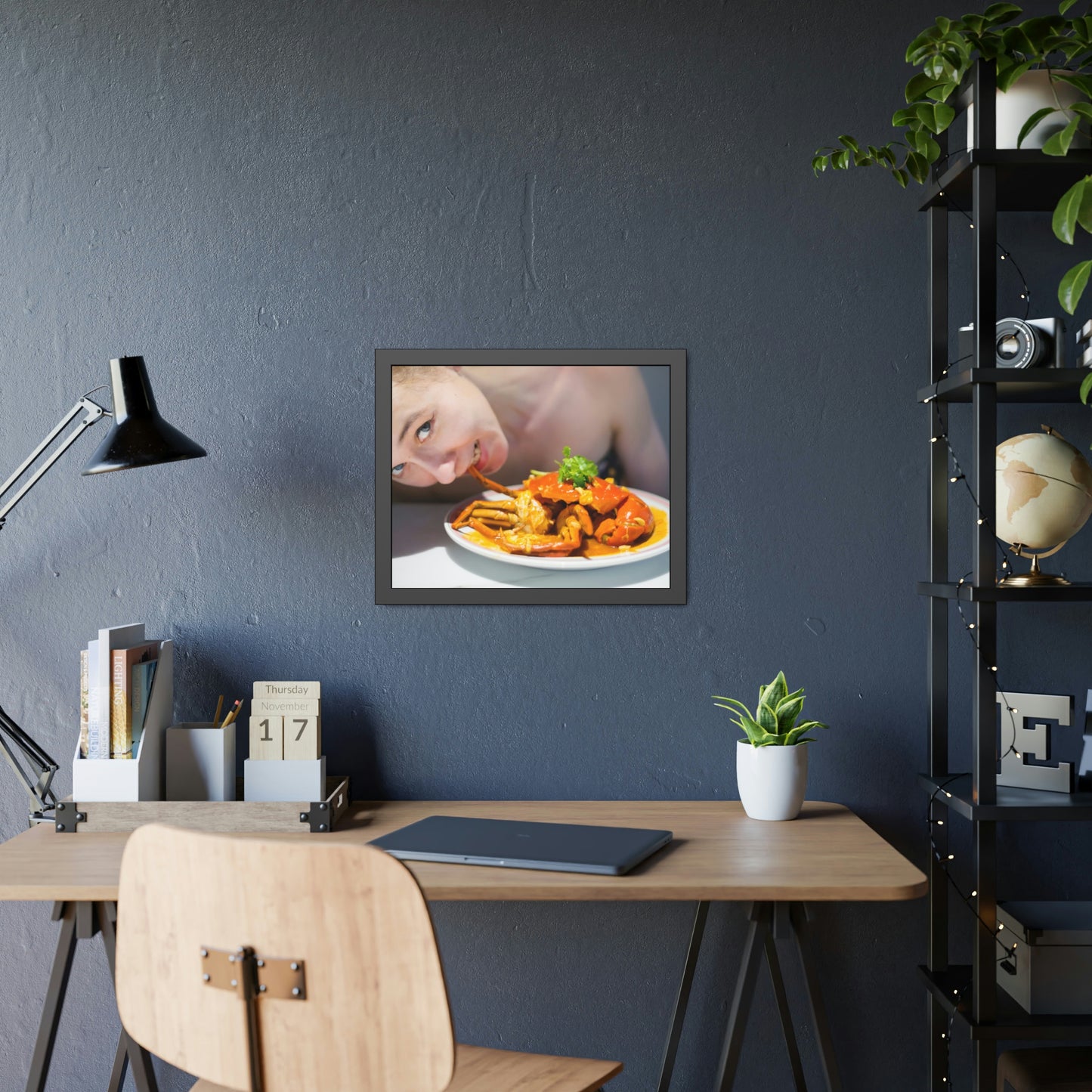 Framed Paper Poster - SG Food Series (Chilli Crab)
