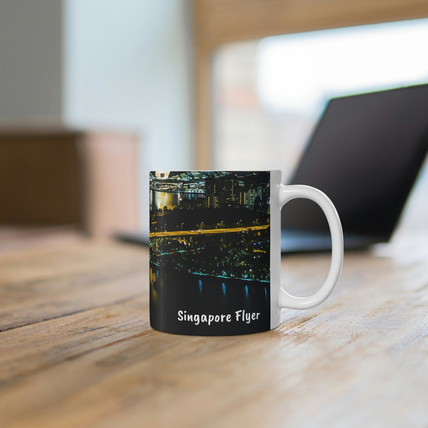 Classic Ceramic Mug - SG Series (Singapore Flyer - Night View)