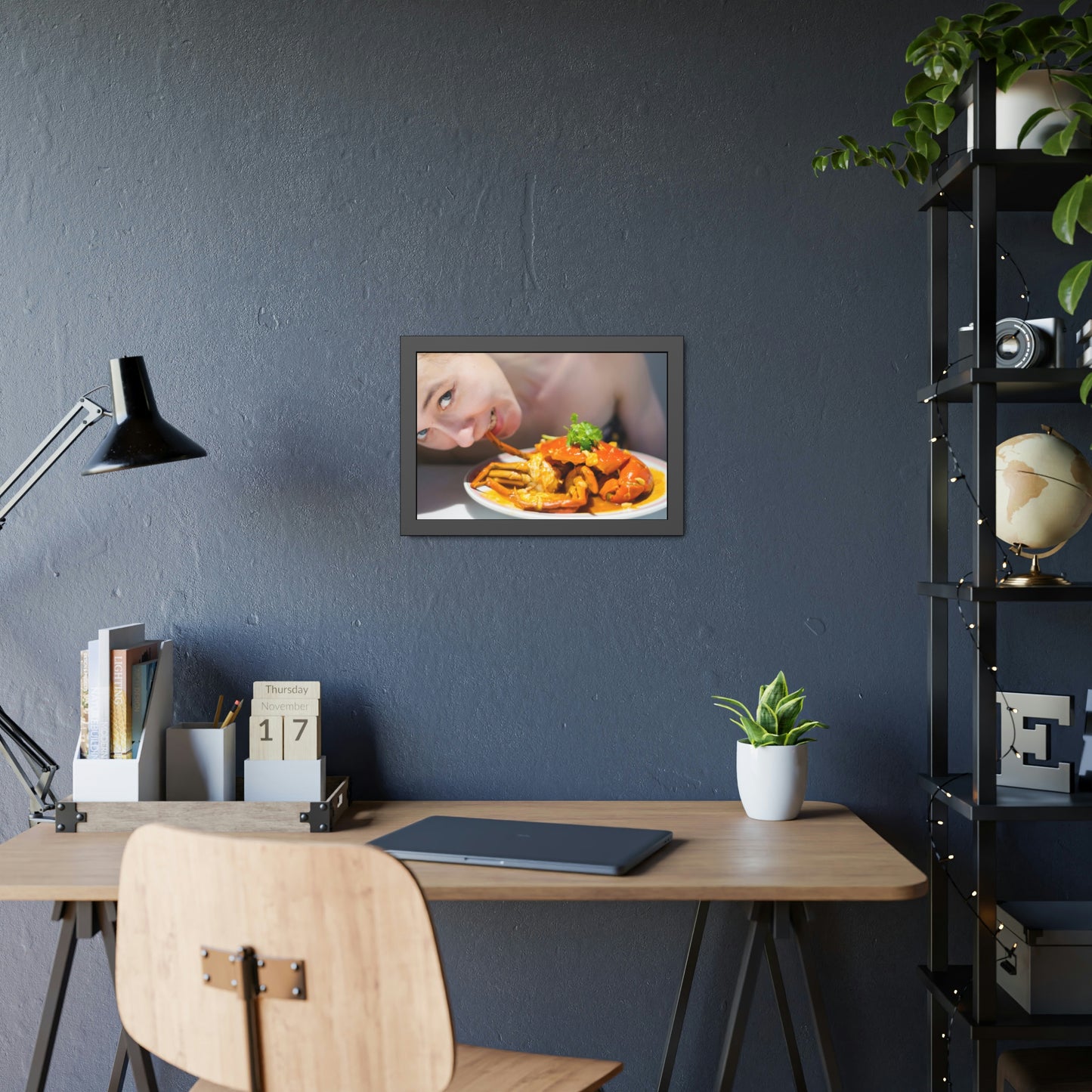 Framed Paper Poster - SG Food Series (Chilli Crab)