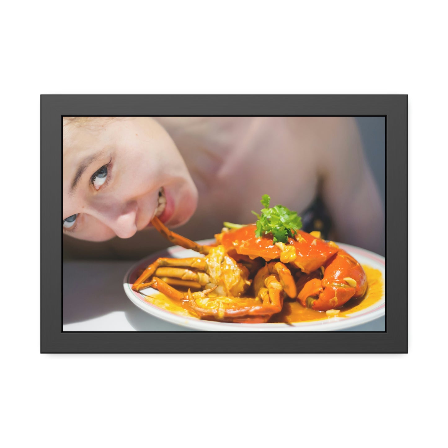 Framed Paper Poster - SG Food Series (Chilli Crab)