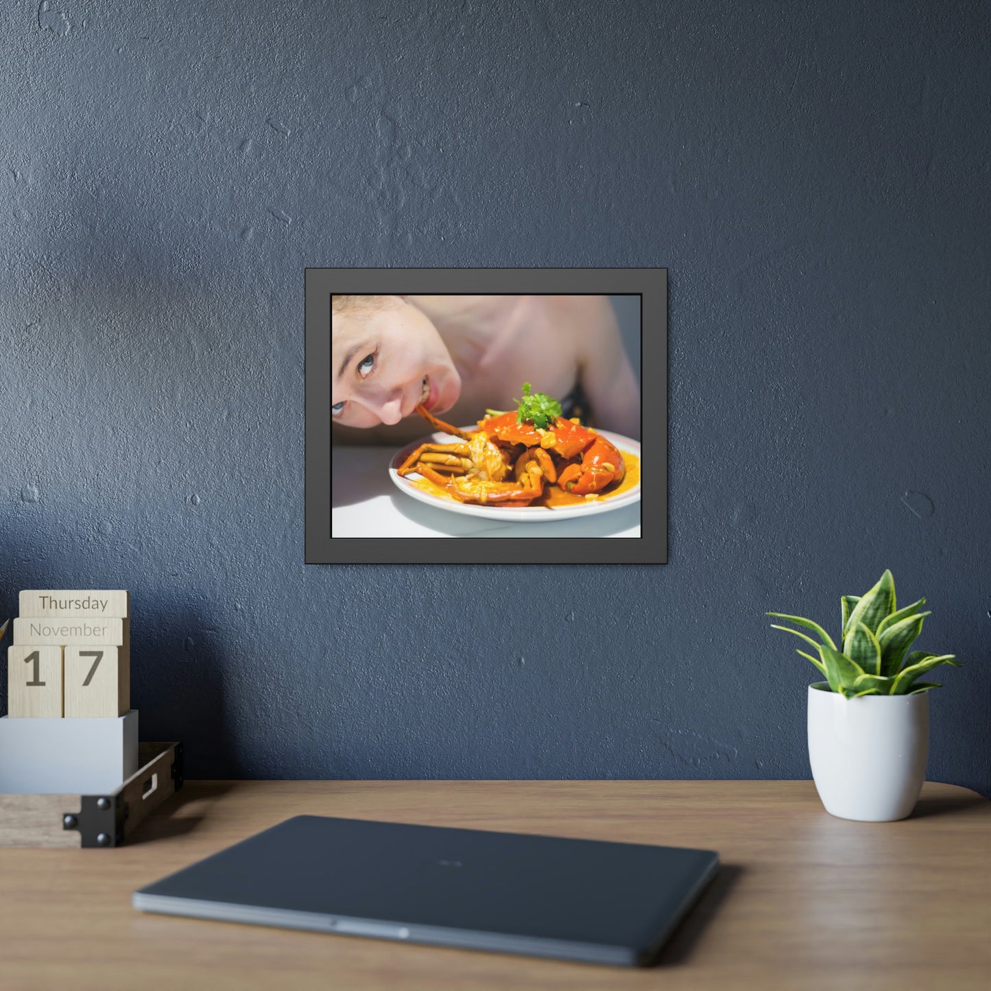 Framed Paper Poster - SG Food Series (Chilli Crab)