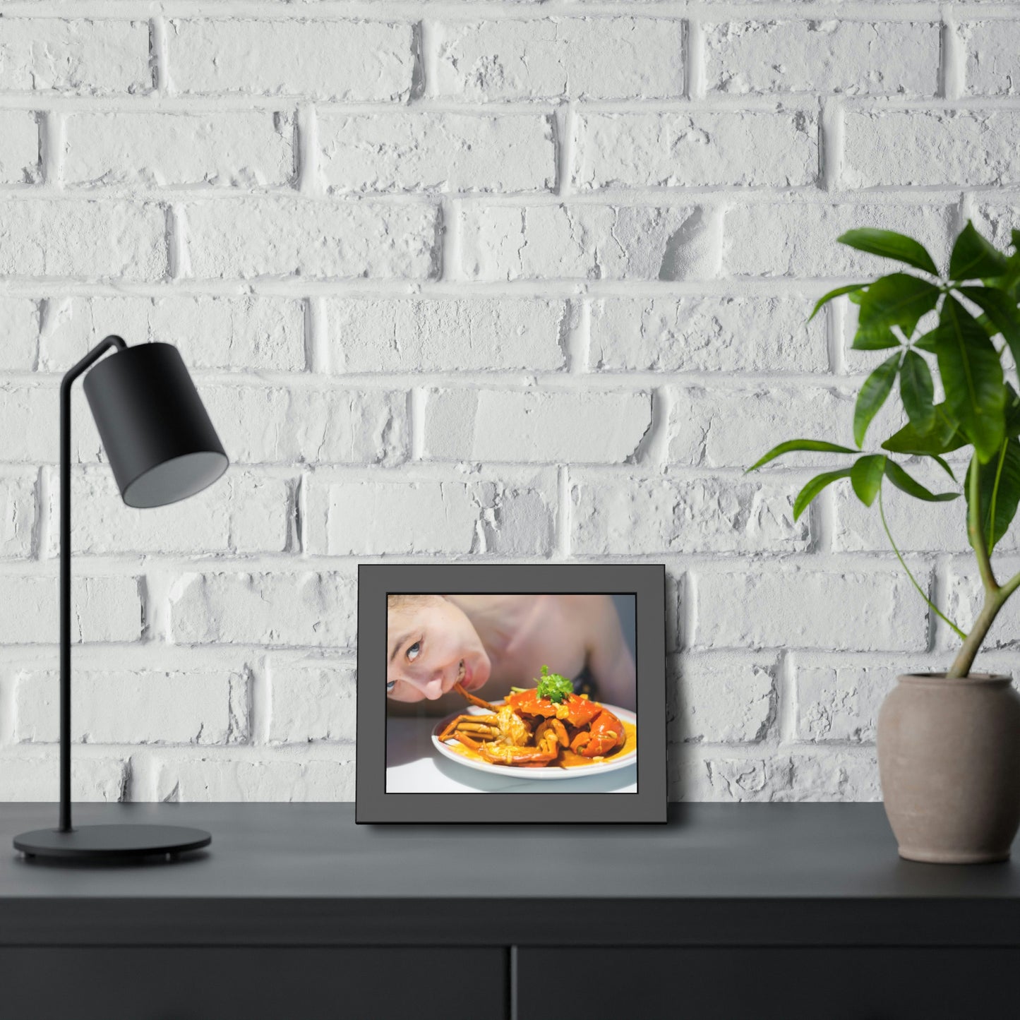 Framed Paper Poster - SG Food Series (Chilli Crab)