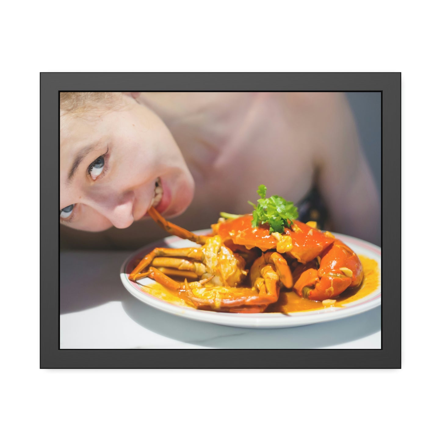 Framed Paper Poster - SG Food Series (Chilli Crab)
