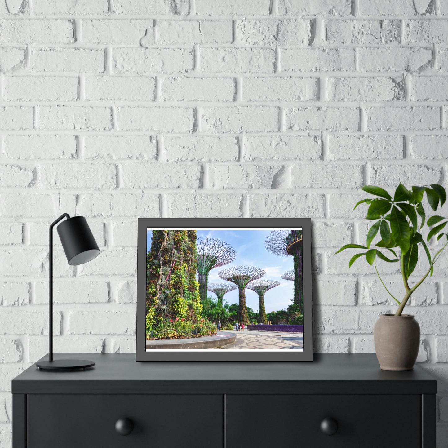 Framed Paper Poster - SG Series (Gardens by the Bay)
