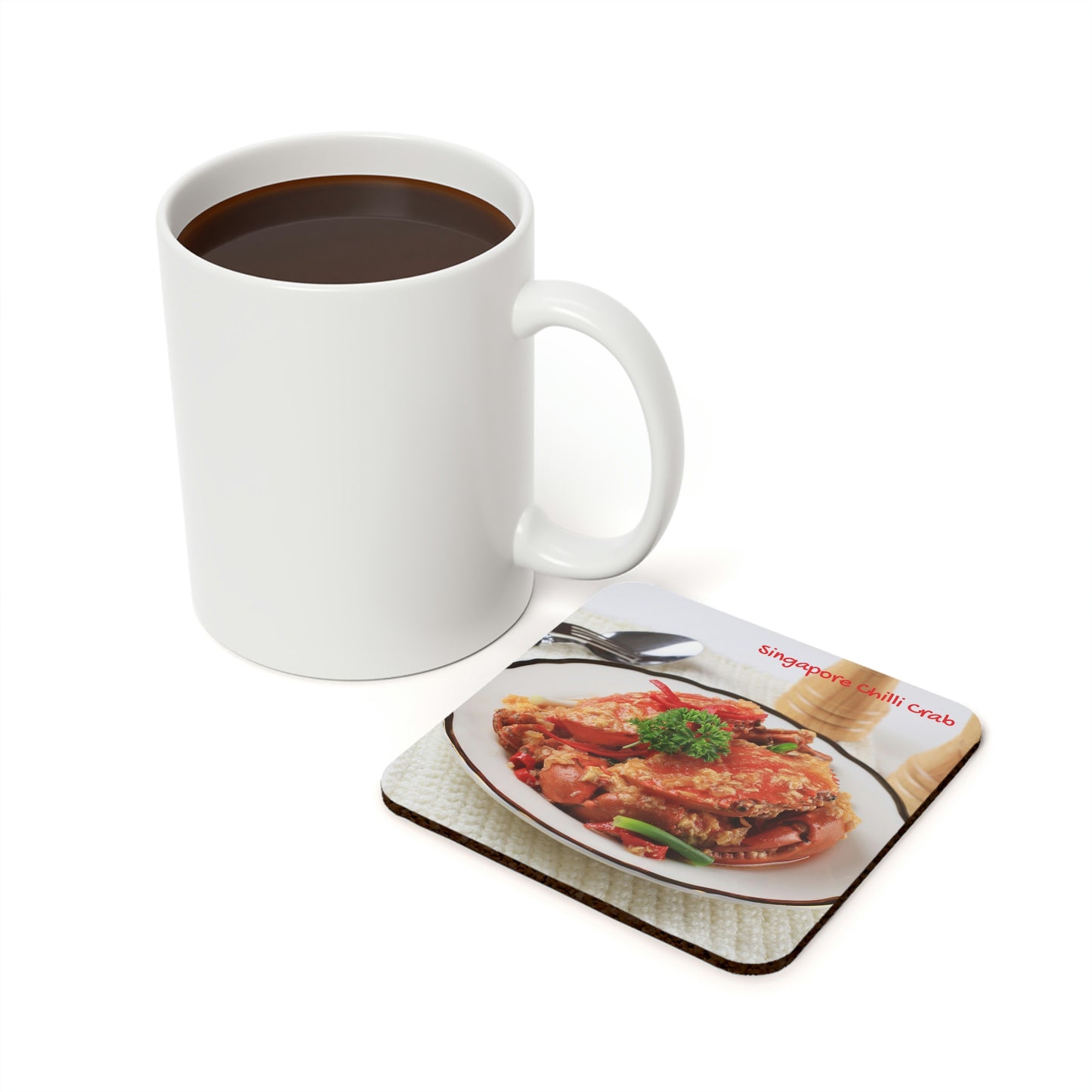Cork Back Coaster - SG Food Series (Chilli Crab)