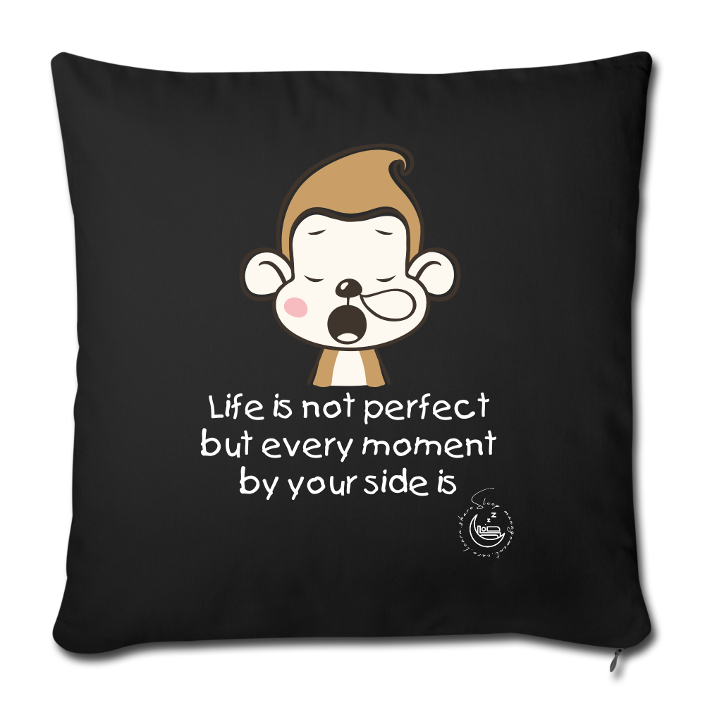 Throw Pillow Cover 18” x 18” - black