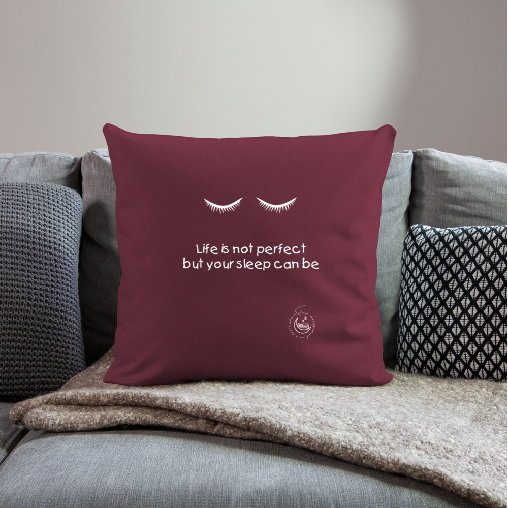 Throw Pillow Cover 18” x 18” - burgundy