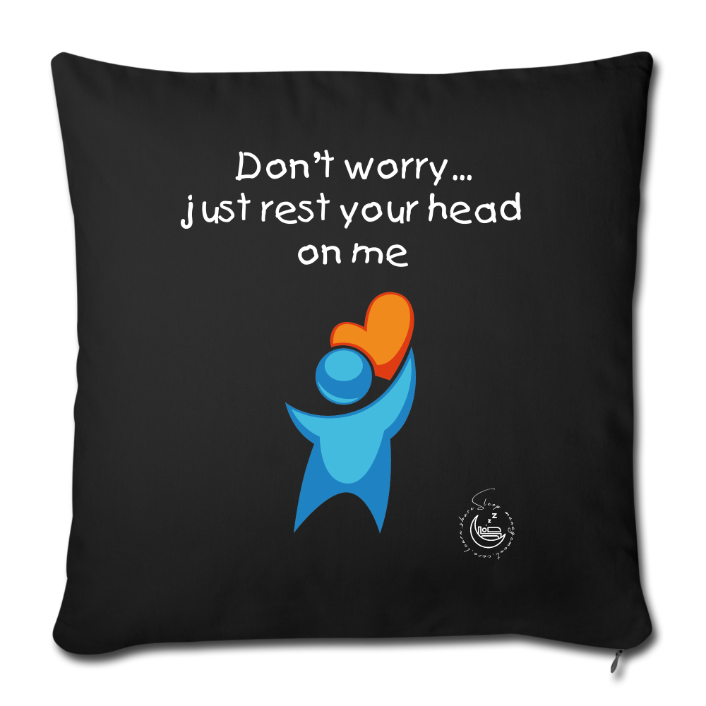 Throw Pillow Cover 18” x 18” - black