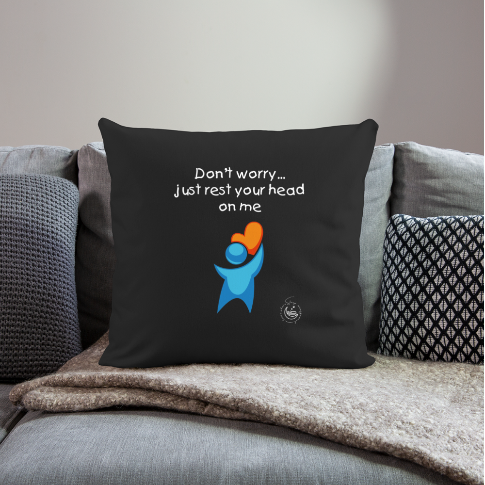 Throw Pillow Cover 18” x 18” - black