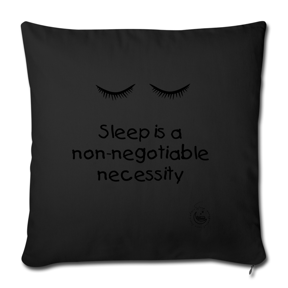 Throw Pillow Cover 18” x 18” - black