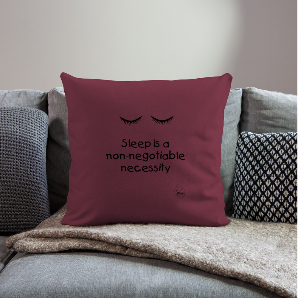 Throw Pillow Cover 18” x 18” - burgundy