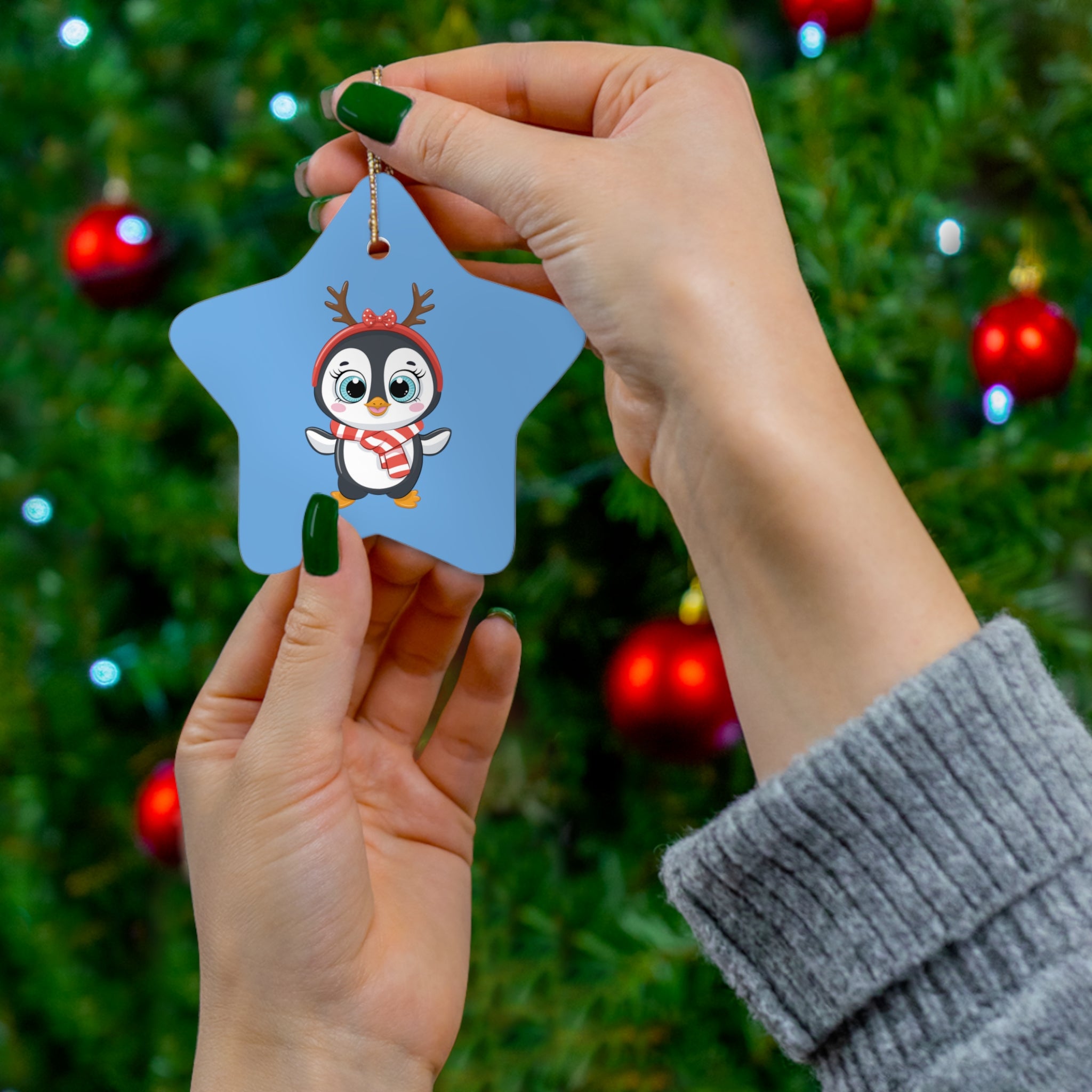 Christmas Ceramic Ornament - Penguin H