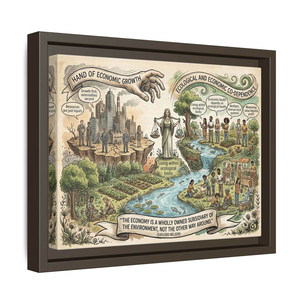 Climate Action Art Print - Economic & Ecological Balance - "The Economy is a Wholly Owned Subsidiary of the Environment" - Gaylord Nelson's Sustainability Quote