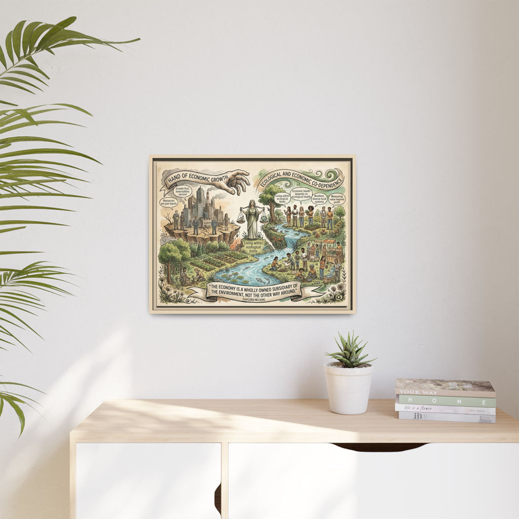 Climate Action Art Print - Economic & Ecological Balance - "The Economy is a Wholly Owned Subsidiary of the Environment" - Gaylord Nelson's Sustainability Quote