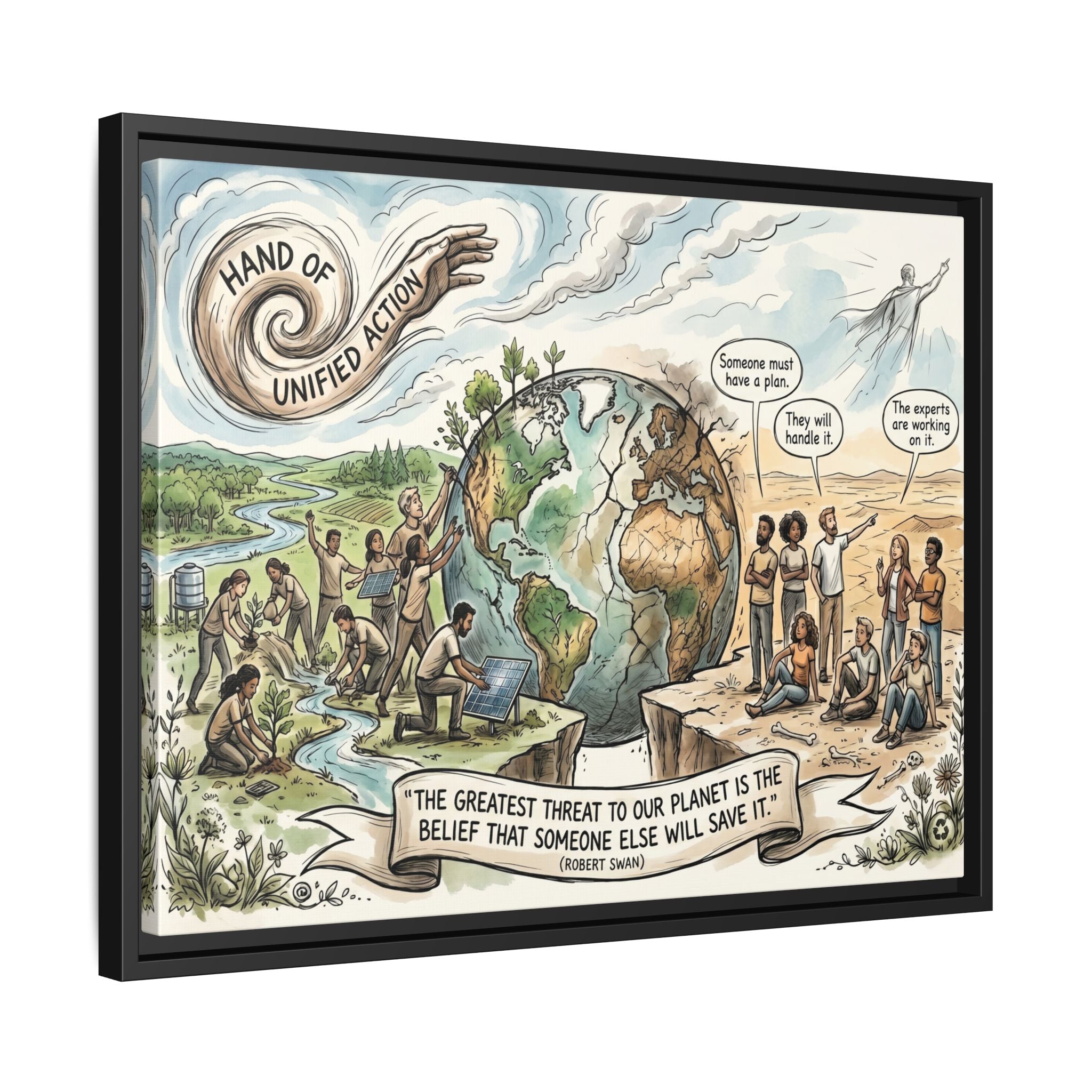Climate Action Art Print - The Power of Action - "Someone Else Will Save It" - Robert Swan's Sustainability Quote
