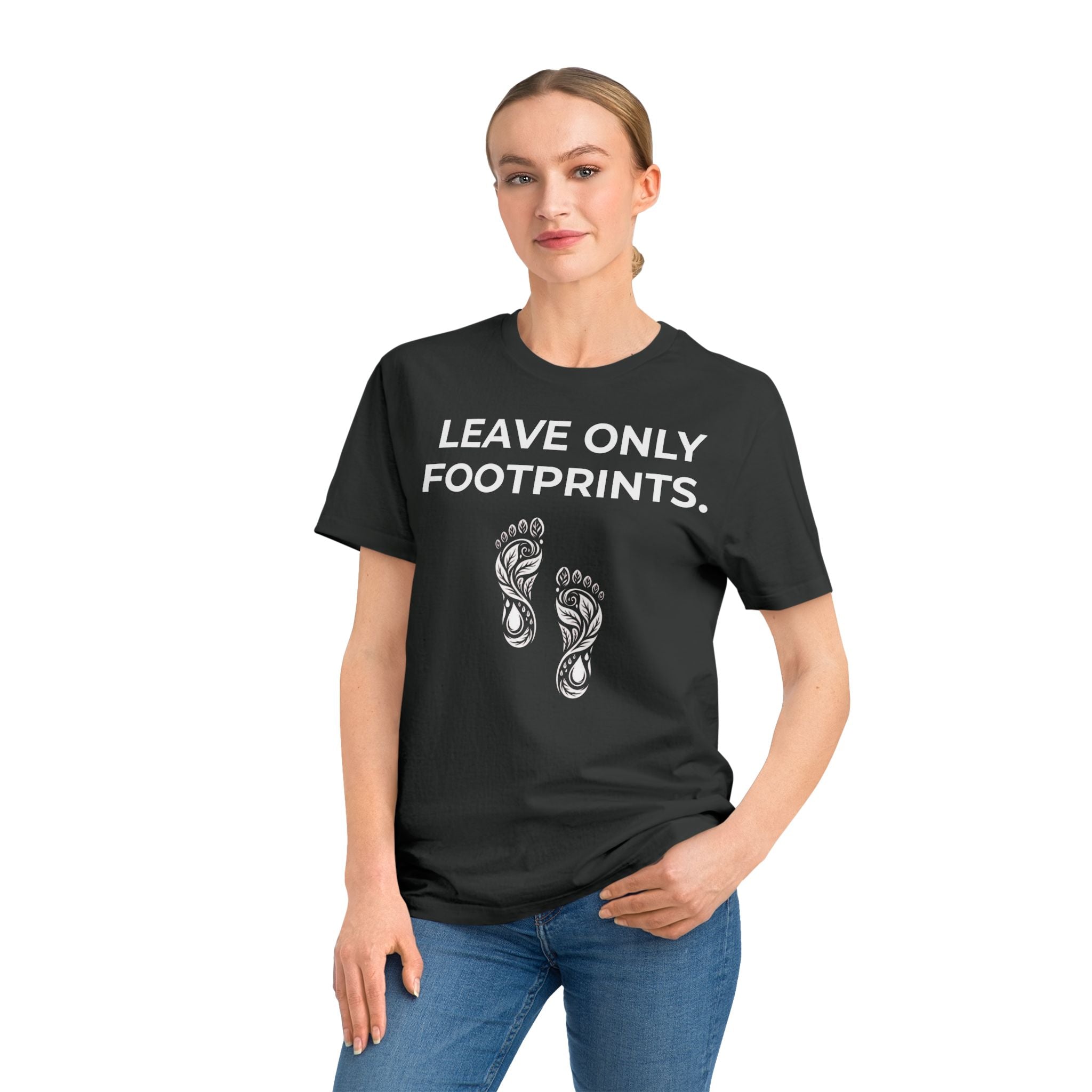 Leave Only Footprints T-Shirt — Minimalist Outdoor Adventure Tee