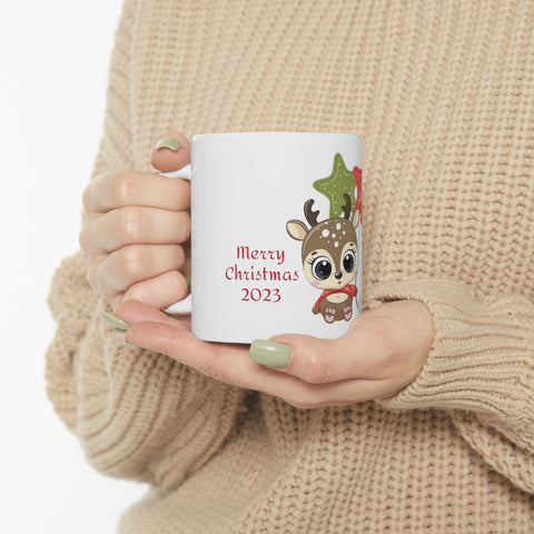 Christmas Ceramic Mug 11oz - Reindeer C