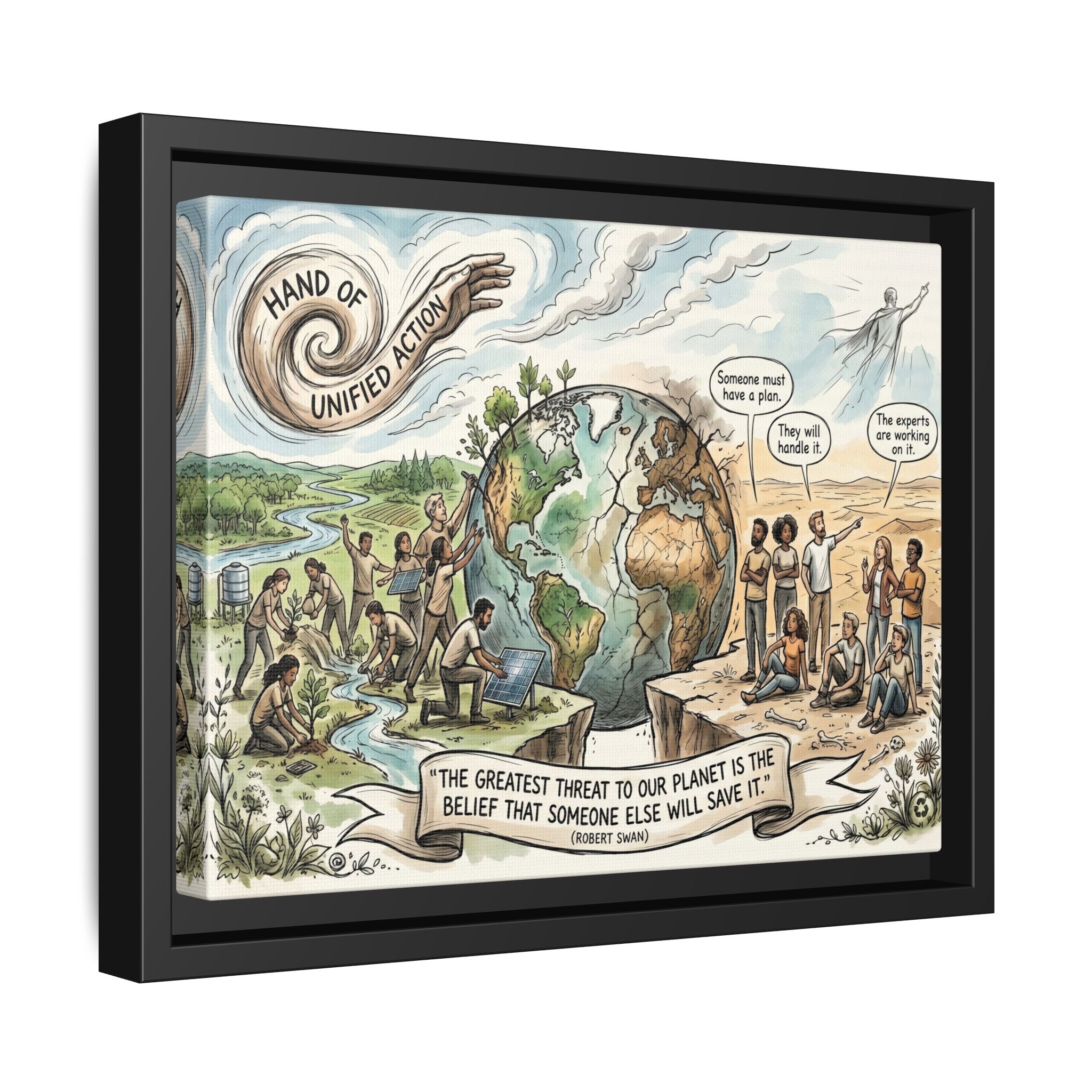 Climate Action Art Print - The Power of Action - "Someone Else Will Save It" - Robert Swan's Sustainability Quote