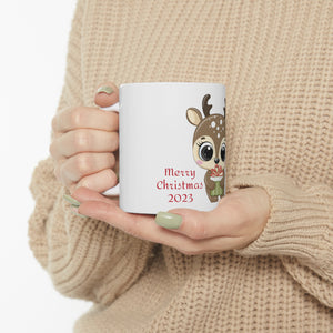 Christmas Ceramic Mug 11oz - Reindeer T
