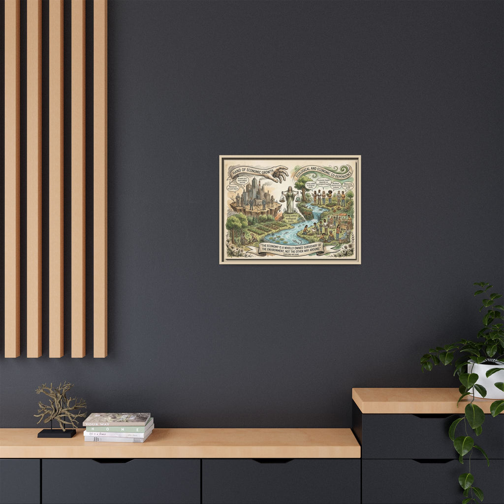 Climate Action Art Print - Economic & Ecological Balance - "The Economy is a Wholly Owned Subsidiary of the Environment" - Gaylord Nelson's Sustainability Quote