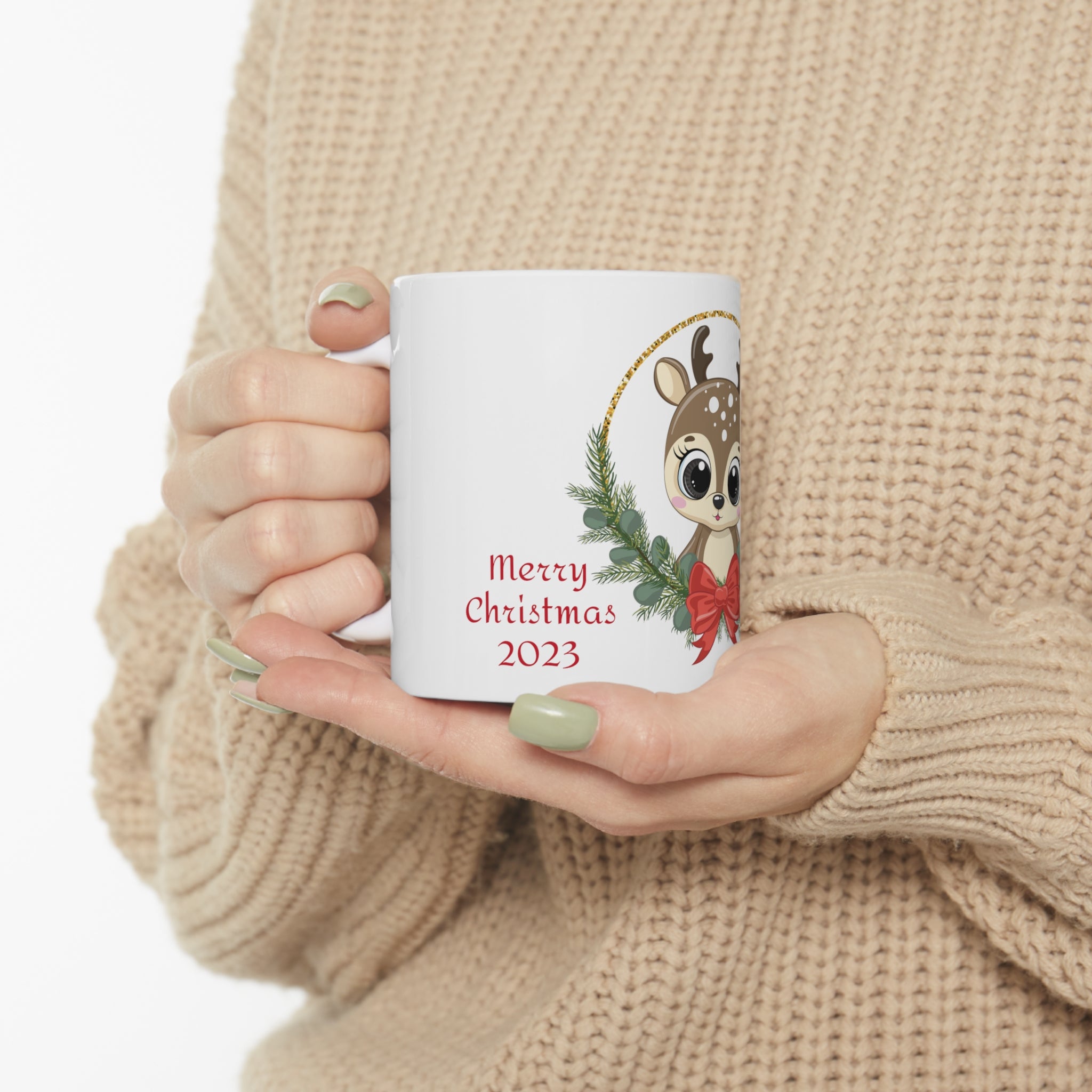 Christmas Ceramic Mug 11oz - Reindeer S