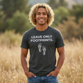 Leave Only Footprints T-Shirt — Minimalist Outdoor Adventure Tee