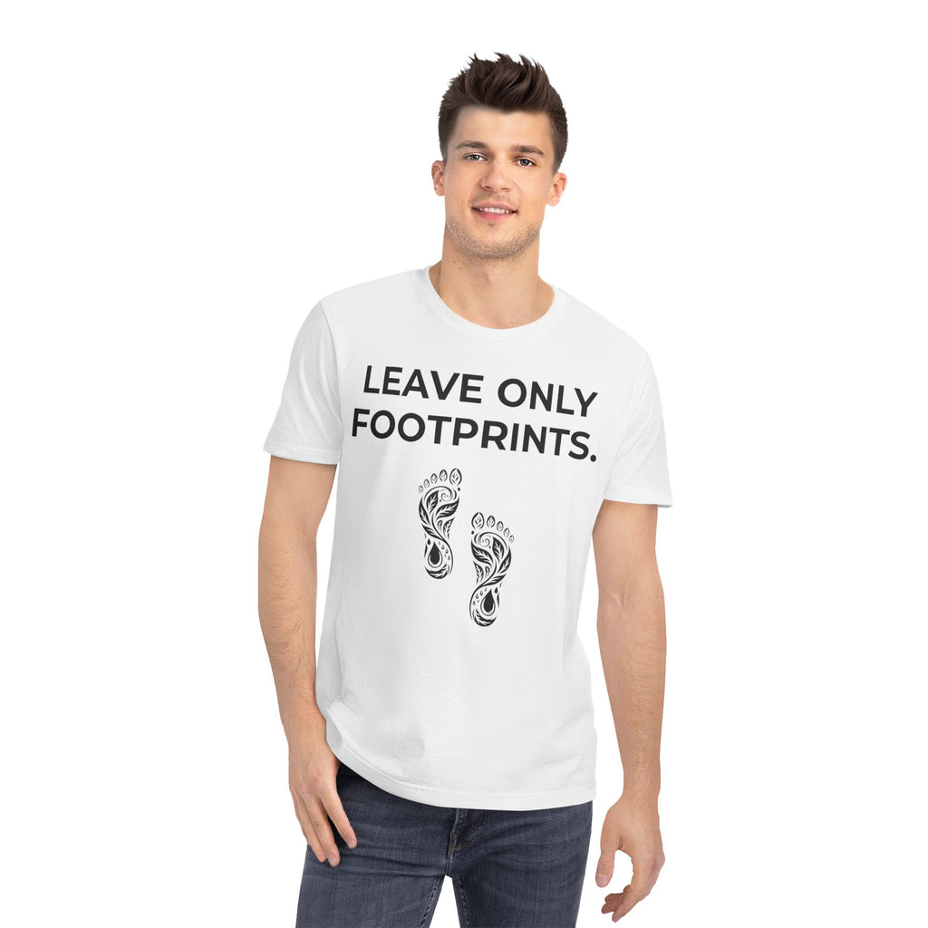 Leave Only Footprints T-Shirt — Minimalist Outdoor Adventure Tee