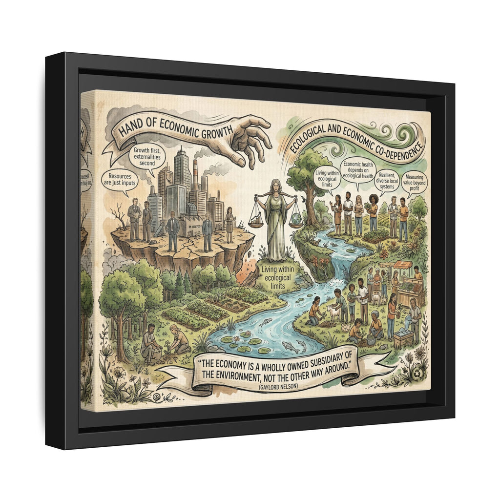 Climate Action Art Print - Economic & Ecological Balance - "The Economy is a Wholly Owned Subsidiary of the Environment" - Gaylord Nelson's Sustainability Quote