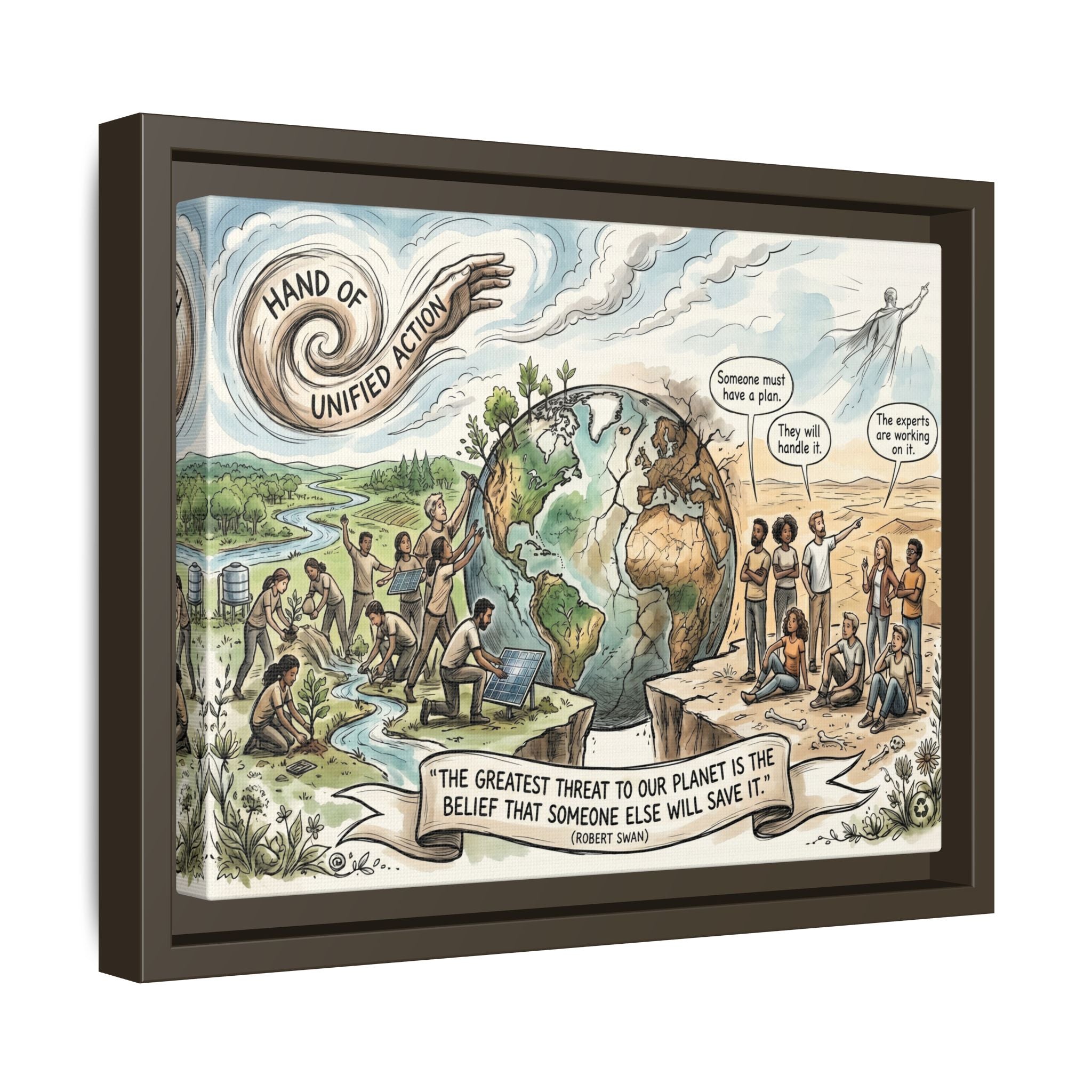 Climate Action Art Print - The Power of Action - "Someone Else Will Save It" - Robert Swan's Sustainability Quote