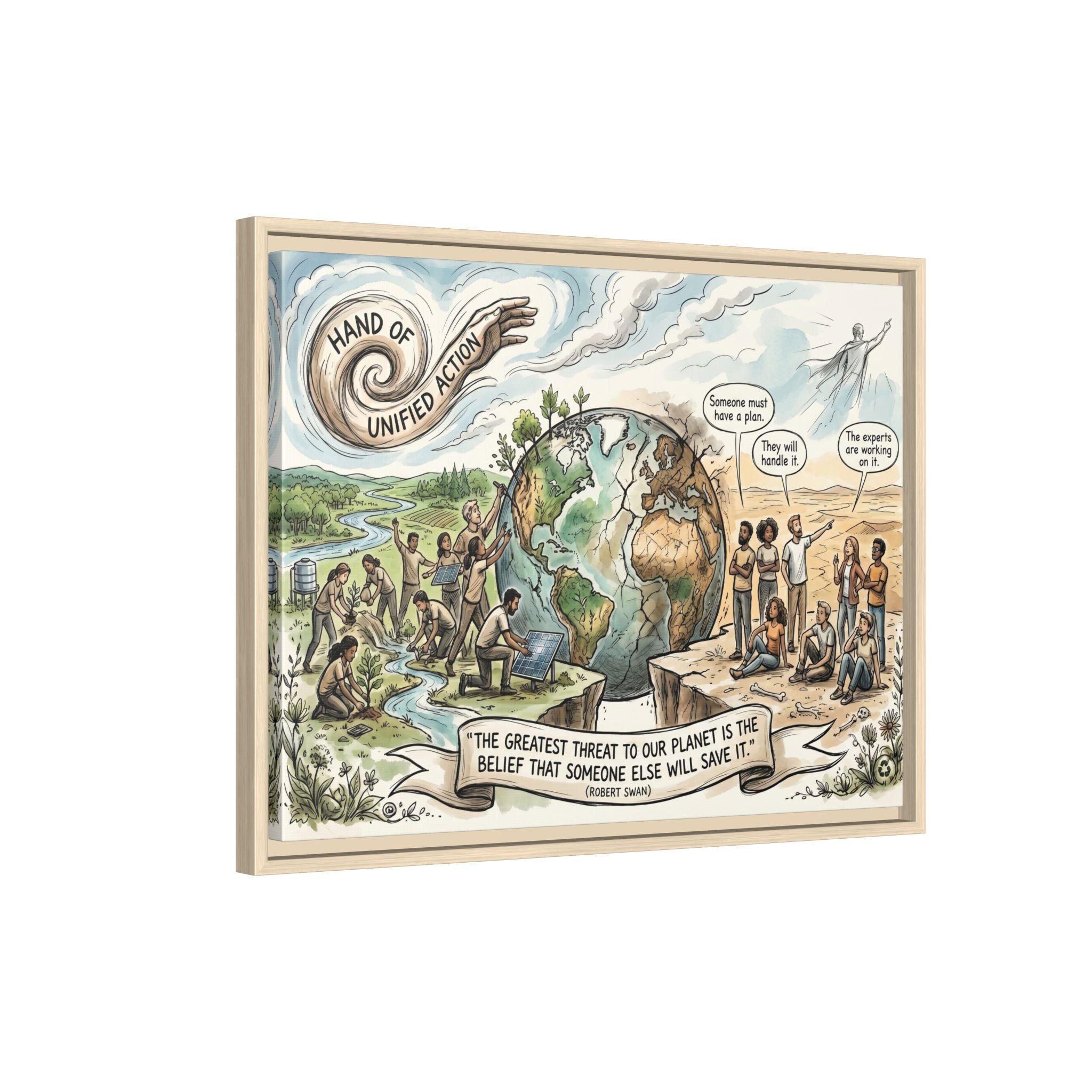 Climate Action Art Print - The Power of Action - "Someone Else Will Save It" - Robert Swan's Sustainability Quote