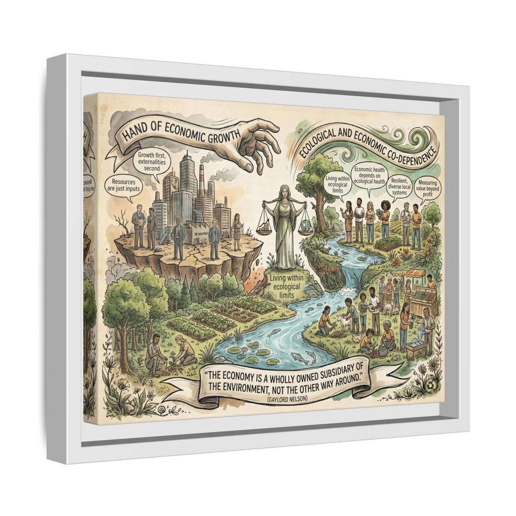 Climate Action Art Print - Economic & Ecological Balance - "The Economy is a Wholly Owned Subsidiary of the Environment" - Gaylord Nelson's Sustainability Quote