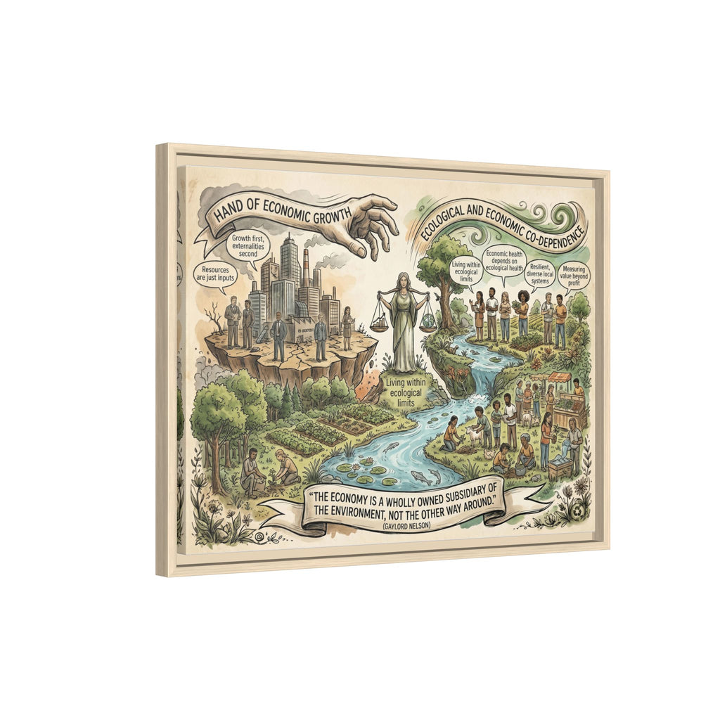 Climate Action Art Print - Economic & Ecological Balance - "The Economy is a Wholly Owned Subsidiary of the Environment" - Gaylord Nelson's Sustainability Quote