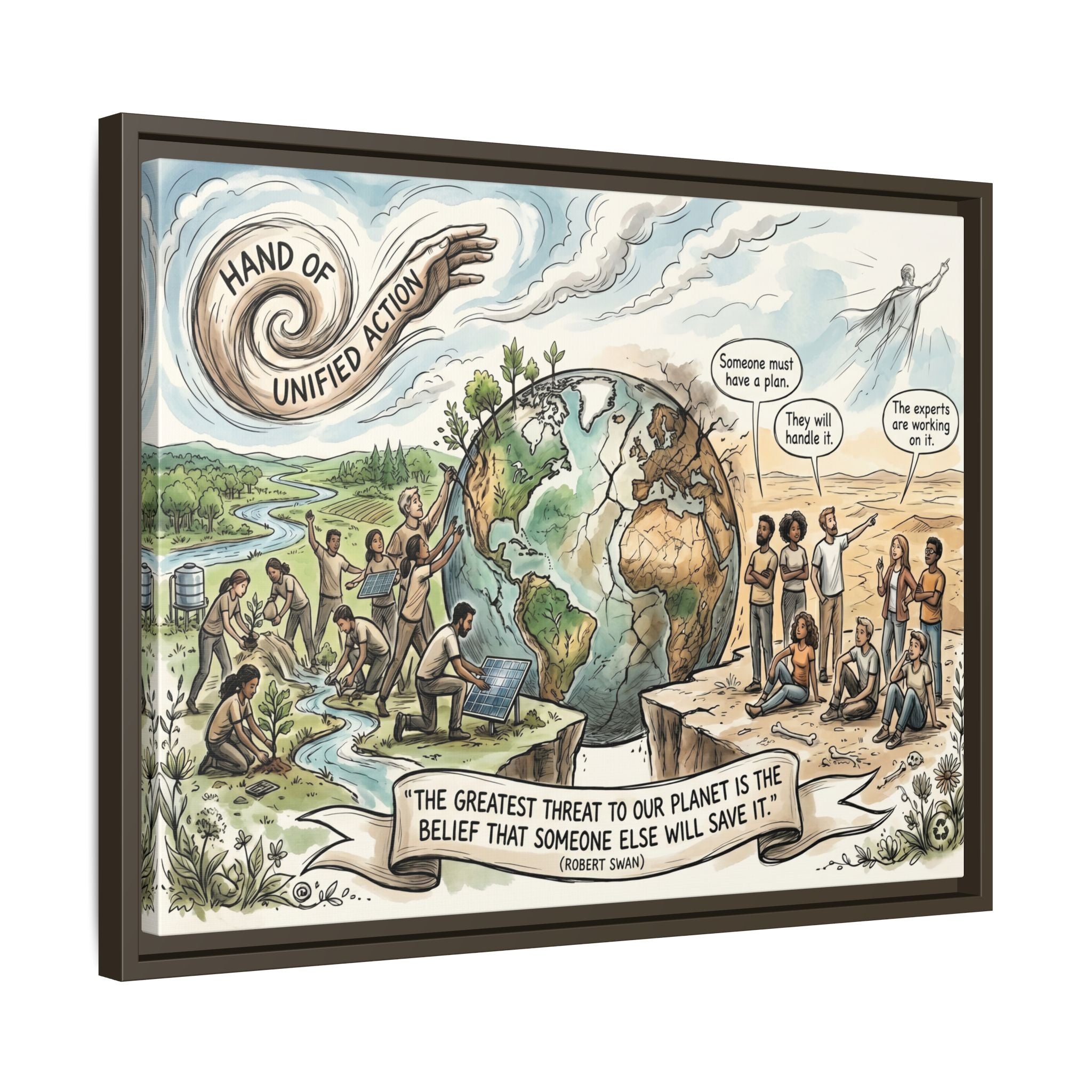 Climate Action Art Print - The Power of Action - "Someone Else Will Save It" - Robert Swan's Sustainability Quote