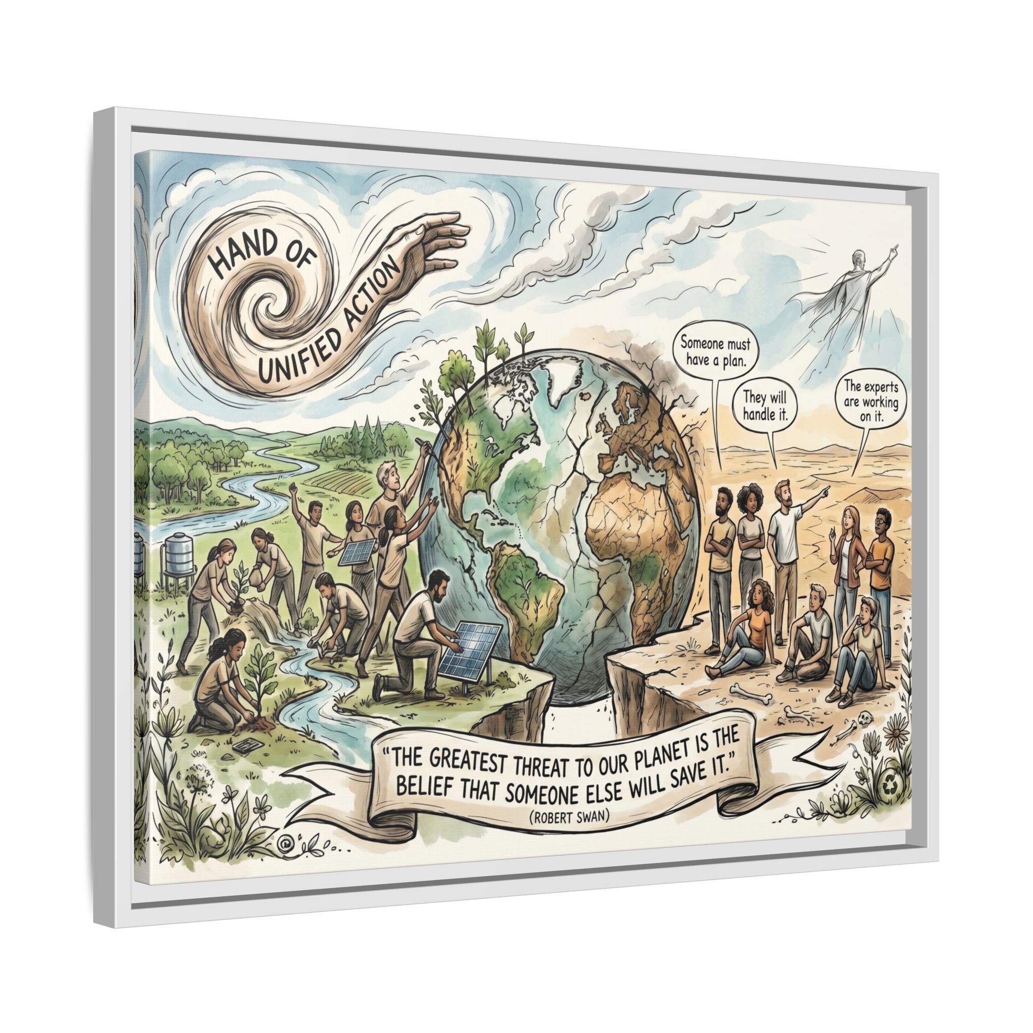 Climate Action Art Print - The Power of Action - "Someone Else Will Save It" - Robert Swan's Sustainability Quote