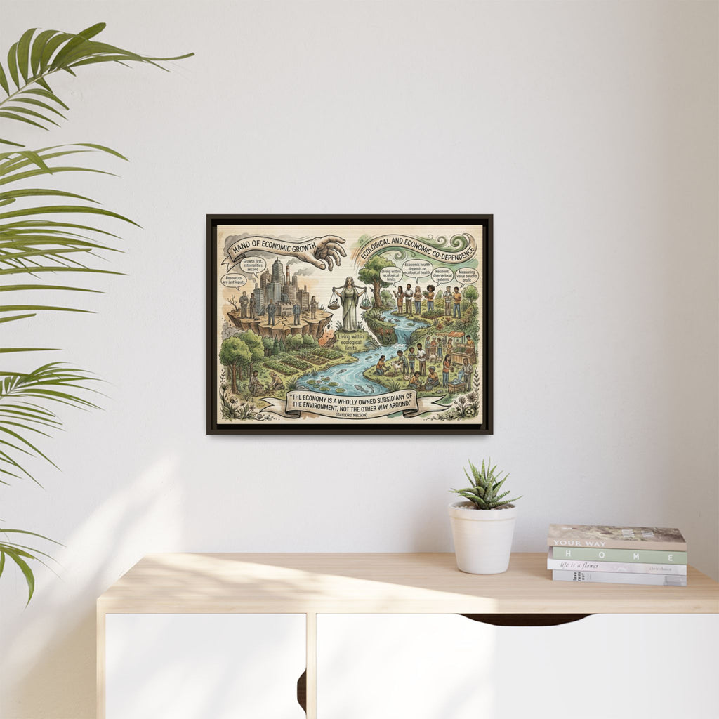Climate Action Art Print - Economic & Ecological Balance - "The Economy is a Wholly Owned Subsidiary of the Environment" - Gaylord Nelson's Sustainability Quote