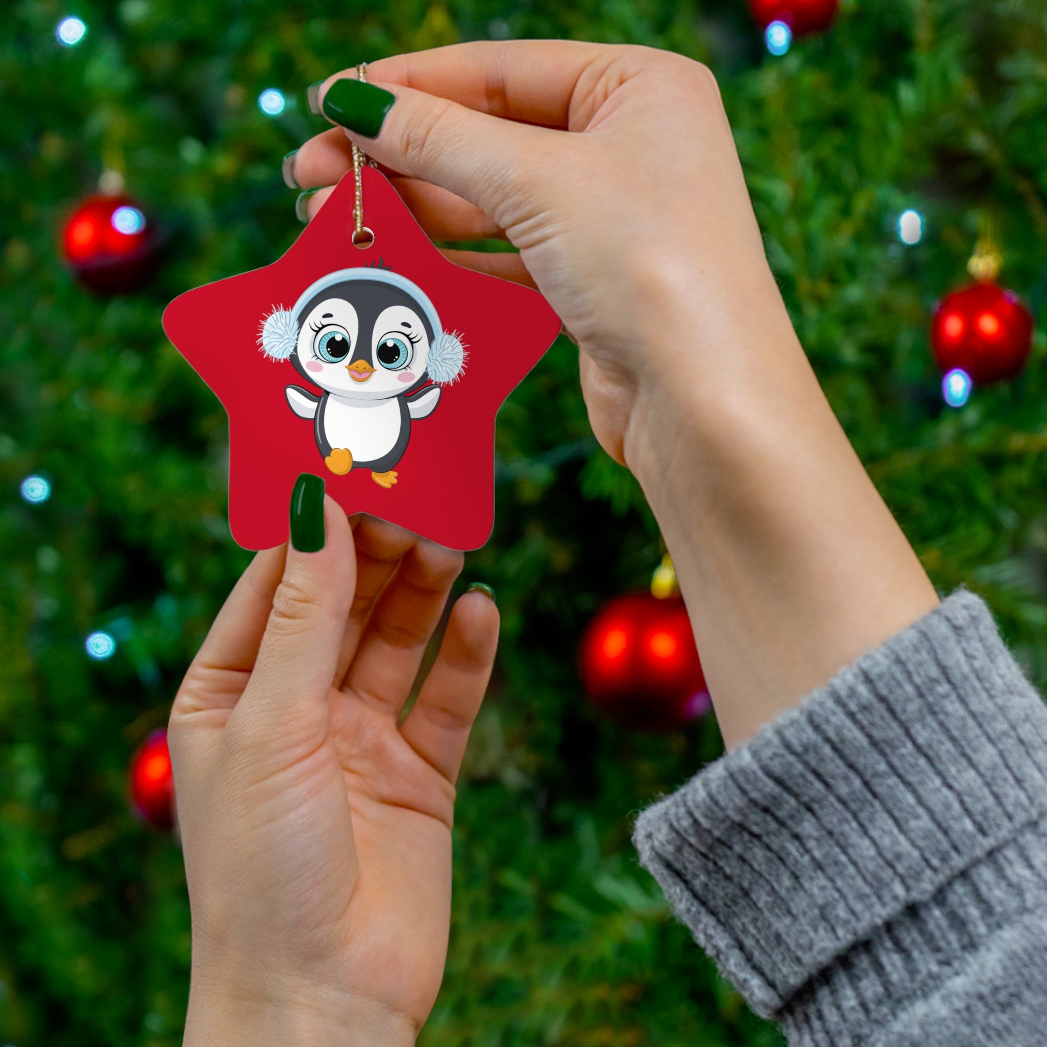 Christmas Ceramic Ornament - Penguin M