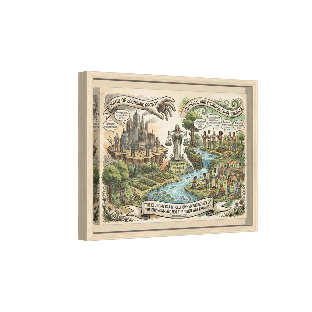 Climate Action Art Print - Economic & Ecological Balance - "The Economy is a Wholly Owned Subsidiary of the Environment" - Gaylord Nelson's Sustainability Quote