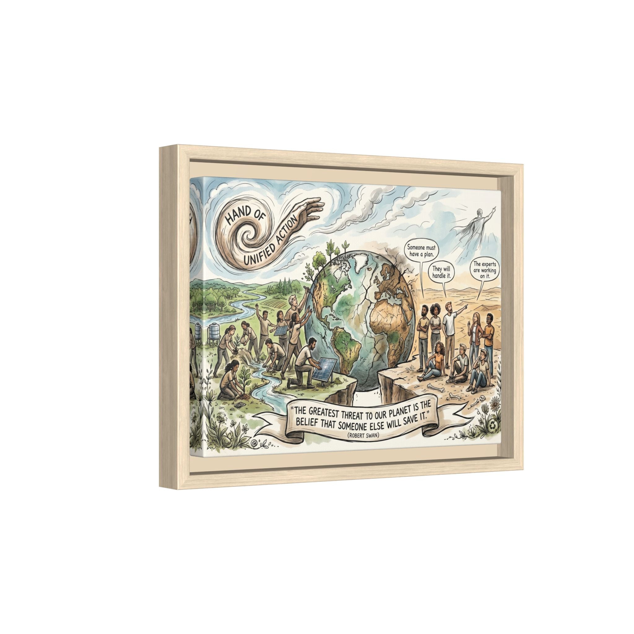 Climate Action Art Print - The Power of Action - "Someone Else Will Save It" - Robert Swan's Sustainability Quote
