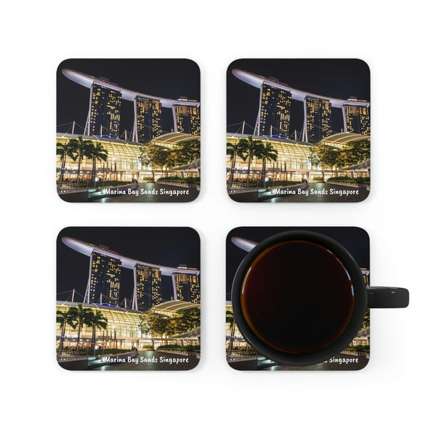 Corkwood Coaster Set (4)  - SG Series (Marina Bay Sands)
