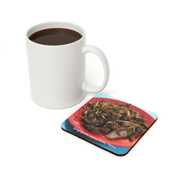 Cork Back Coaster - SG Food Series (Chay Kuey Teow - stir-fried rice noodle)