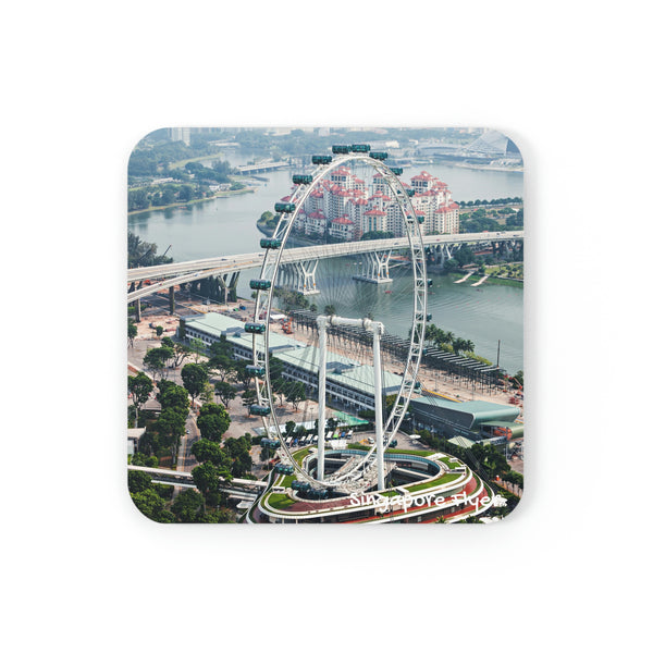Cork Back Coaster - SG Series (Singapore Flyer)